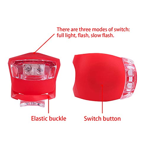 Bicycle Light Set: 8 Silicone LED Bike Lights