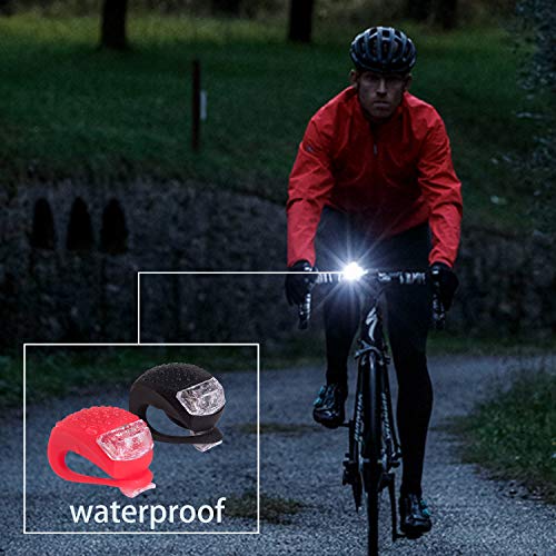 Bicycle Light Set: 8 Silicone LED Bike Lights