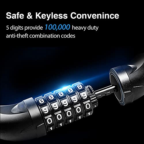 NDakter 5-Digit Combo Bike Lock for Ultimate Security
