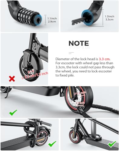 Sportneer 5-digit Combination Bike Lock