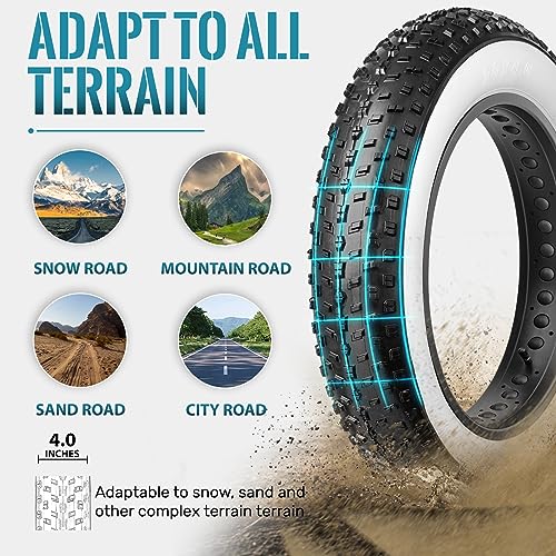 Hycline 26x4.0 Inch Folding Fat Bike Tires
