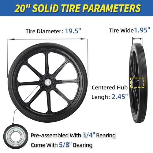 20" Flat Free Tire Wheel 2 Pc Set Cyclist