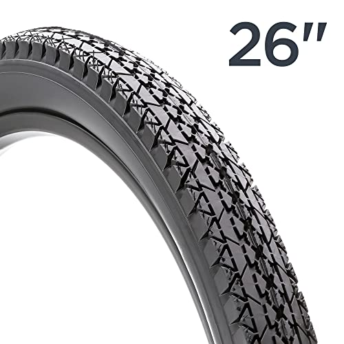 Schwinn Cruiser Bike Tire, Smooth Tread, 26"x2.12", Black