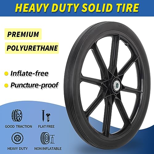 20" Flat Free Tire Wheel 2 Pc Set Cyclist