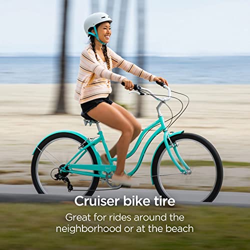 Schwinn Cruiser Bike Tire, Smooth Tread, 26"x2.12", Black