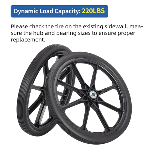20" Flat Free Tire Wheel 2 Pc Set Cyclist