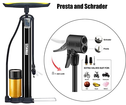 160 PSI High Pressure Gauge Bicycle Pump