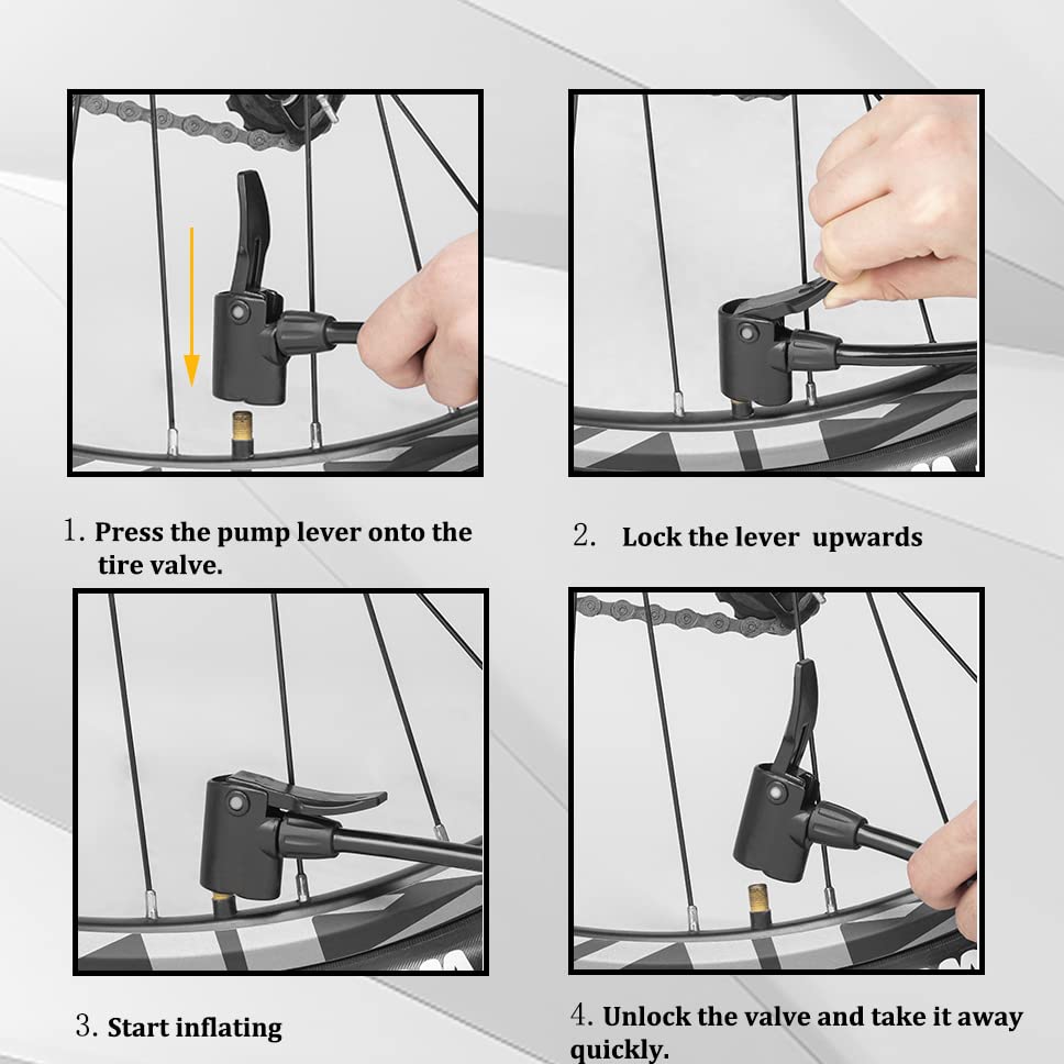 MOHEGIA Floor Pump: High Pressure Bike Inflator