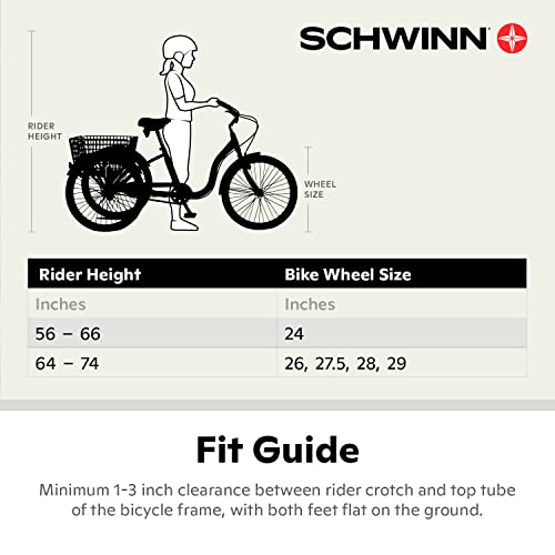 Schwinn Meridian 26-Inch Tricycle - Low Frame, Folding Basket, White