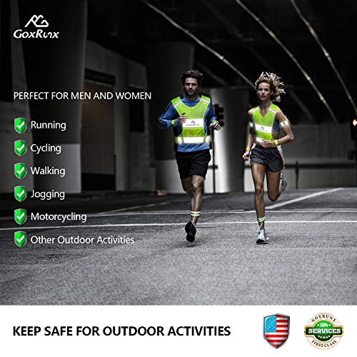GoxRunx Reflective Vests Set with Armbands & Bag