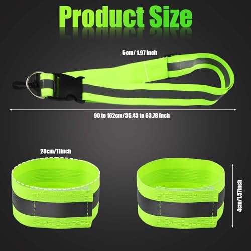 PEUTIER 3pcs Running Gear + 2pcs Reflector Bands