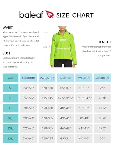 BALEAF Women's Hooded Cycling Rain Jacket