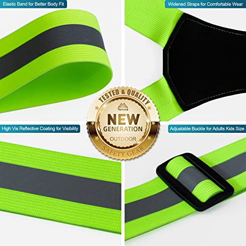 LED Reflective Vest for Night Cycling - Adjustable Waist/Shoulder