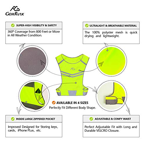 GoxRunx Bike Safety Vest - Ultra Reflective and Comfortable