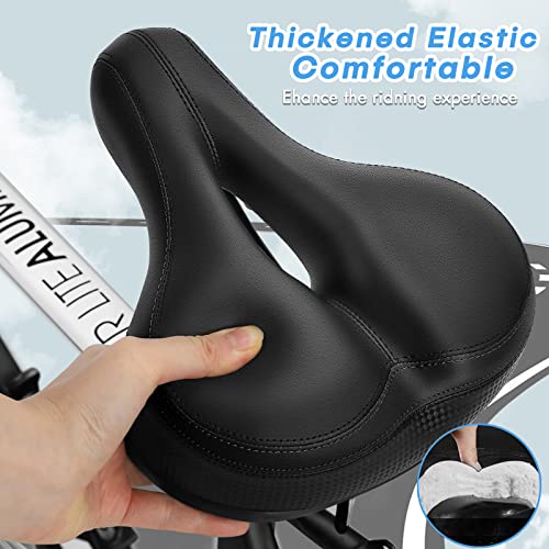TONBUX Comfortable Dual Shock Absorbing Wide Bicycle Seat