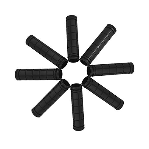 4 Pairs Non Slip Rubber Bike Grips-Kids-Black