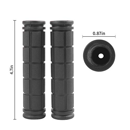 4 Pairs Non Slip Rubber Bike Grips-Kids-Black