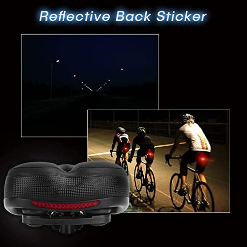 TONBUX Comfortable Dual Shock Absorbing Wide Bicycle Seat