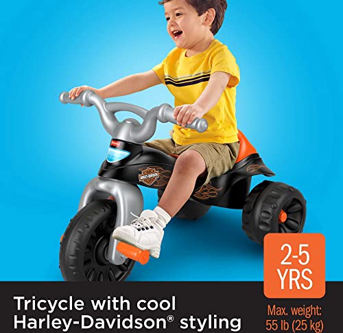 Harley-Davidson Toddler Tricycle Tough Trike with Handlebar Grips