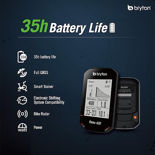 Bryton Rider 420 Wireless GPS Bike Computer, Bluetooth ANT
