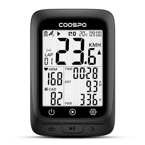 COOSPO Wireless GPS Cycling Computer with Bluetooth, LCD