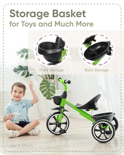 Kid's Tricycle for Ages 2-4, Green Color