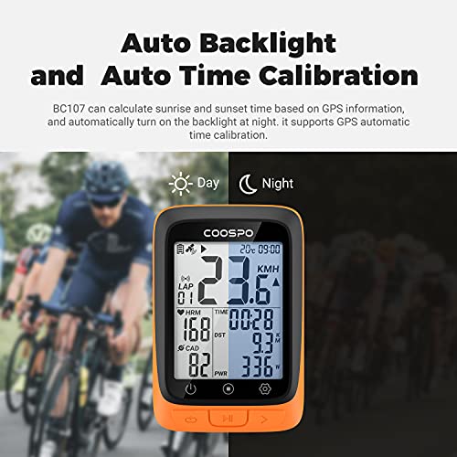COOSPO Wireless GPS Cycling Computer with Bluetooth/Ant+