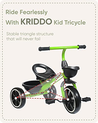 Kid's Tricycle for Ages 2-4, Green Color