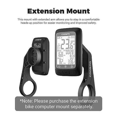 COOSPO Wireless GPS Cycling Computer with Bluetooth, LCD
