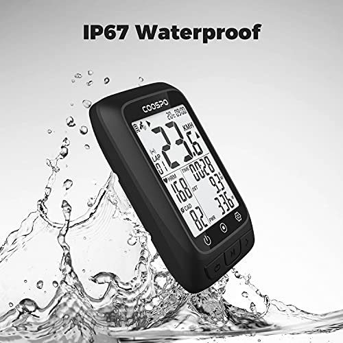 COOSPO Wireless GPS Cycling Computer with Bluetooth, LCD