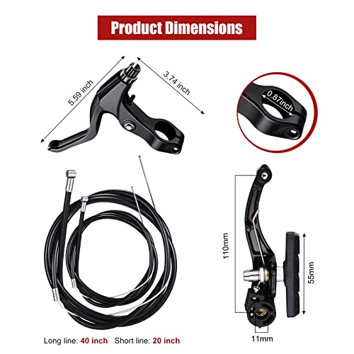 Boao V-Type Bike Brake Set with Calipers-Levers-Cables