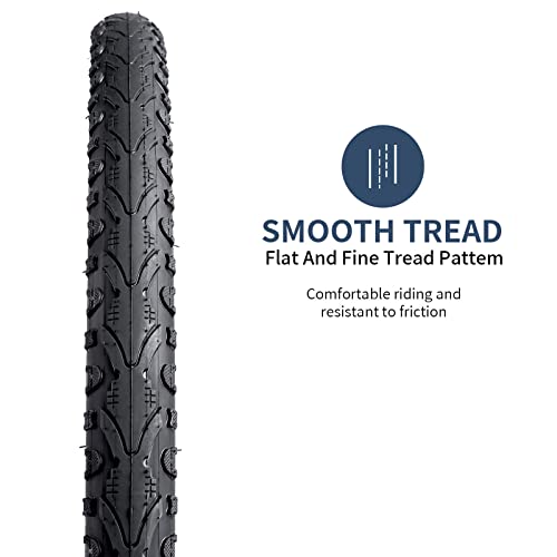 YUNSCM 26" Road Bike Tires with Tubes and Rim Strips