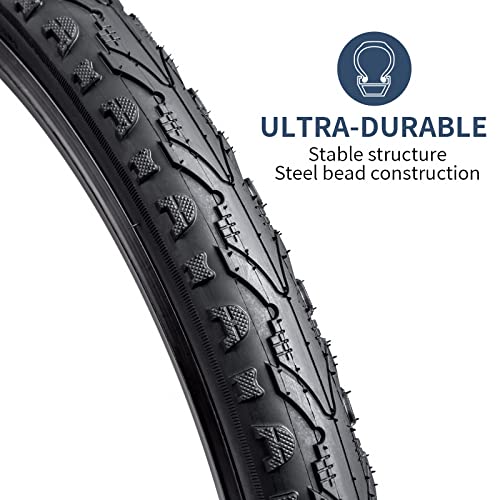YUNSCM 26" Road Bike Tires with Tubes and Rim Strips
