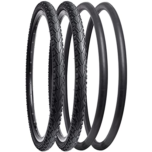 YUNSCM 26" Road Bike Tires with Tubes and Rim Strips