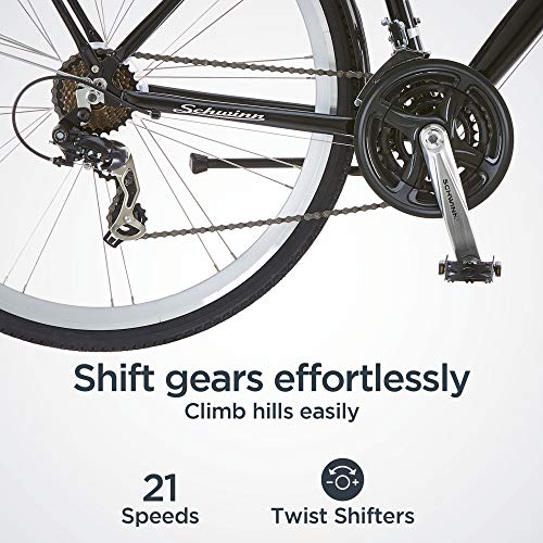 Schwinn Hybrid Bike 21-Speed, 28" Wheels, Aluminum Frame, Fenders