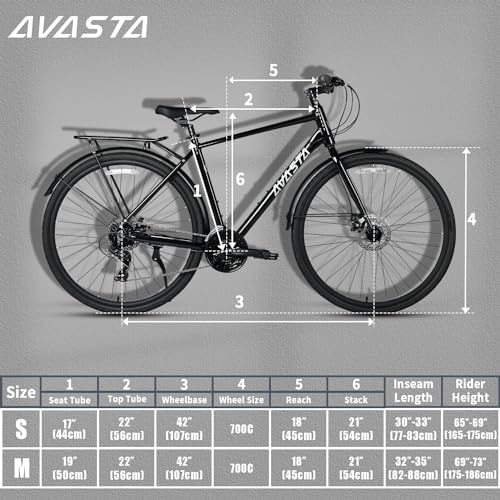 AVASTA Uranus Road Hybrid Bike 700C Lightweight