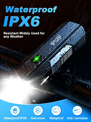 4500 Lumens Waterproof Bike Lights - 12+ Hour Runtime