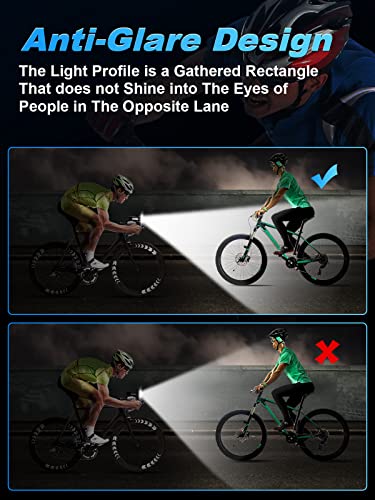4500 Lumens Waterproof Bike Lights - 12+ Hour Runtime