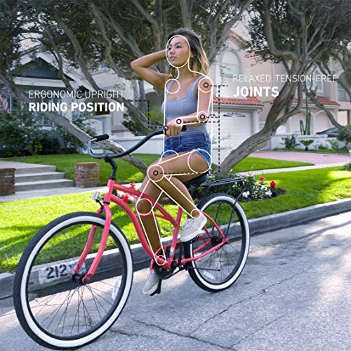 Sixthreezero Women's Beach Cruiser Bike, 21-Speed Hybrid