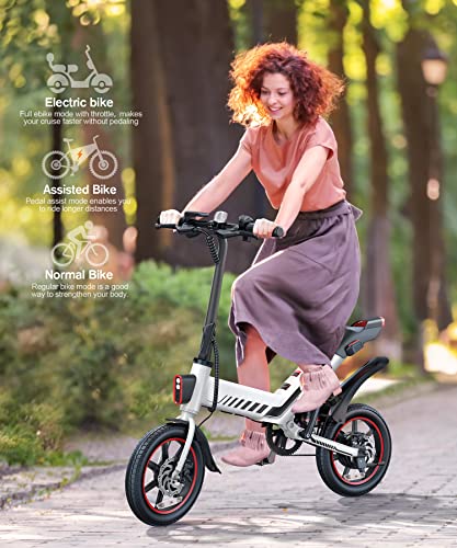 Sailnovo Electric Bike: Upgraded 18.5mph Folding Mini Bicycle