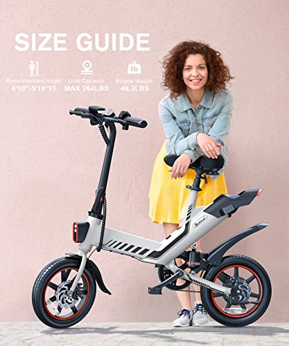Sailnovo Electric Bike: Upgraded 18.5mph Folding Mini Bicycle