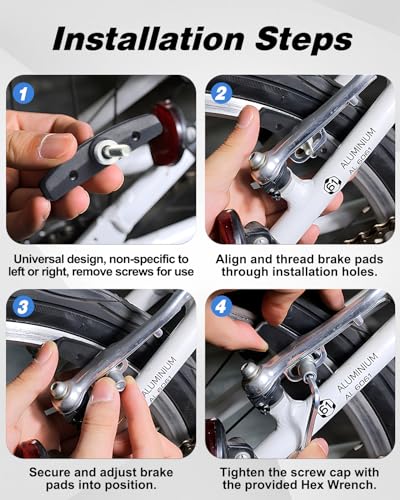 Zacro 8PCS Powerful Mountain Bike Brake Pads Kit