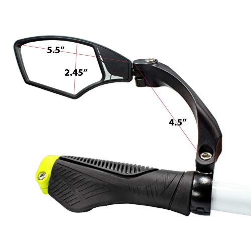 Hafny Bike Mirror, HD Glass Lens (Silver)
