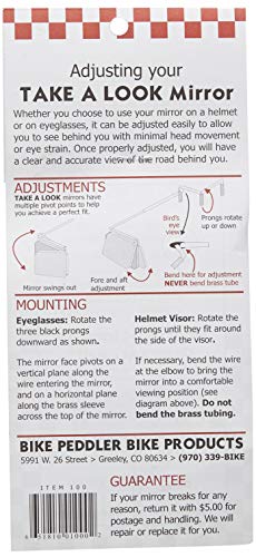 Cycling Eyeglass Mirror with Bike Peddler Brand