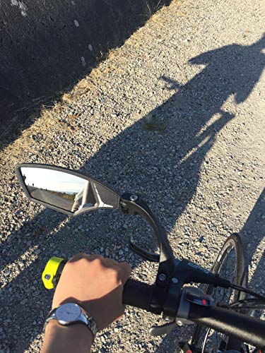 Hafny Bike Mirror, HD Glass Lens (Silver)