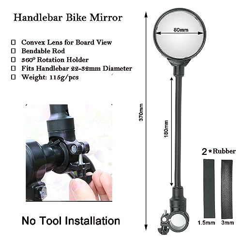 360° Rotate Bike Rear View Mirror