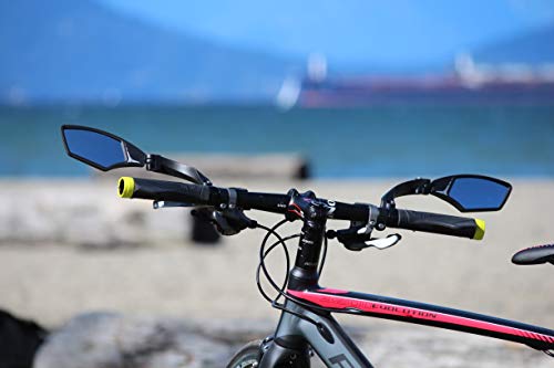 Hafny Bike Mirror, HD Glass Lens (Silver)
