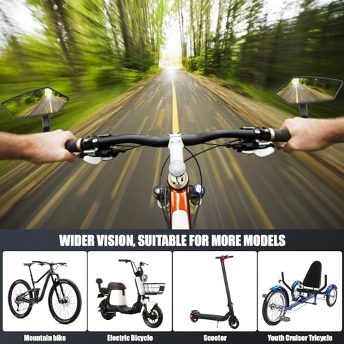 360° Adjustable Bar End Bike Mirror - Set of 2
