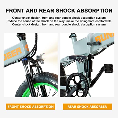 750W Electric Fat Tire Folding E-Bike for Adults