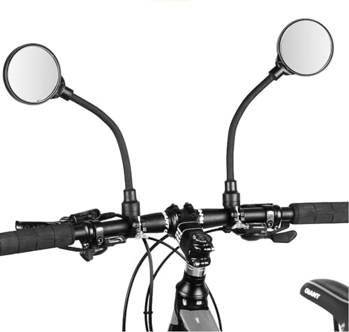 Adjustable Rear View Mirrors for Bikes, Black - 2PC